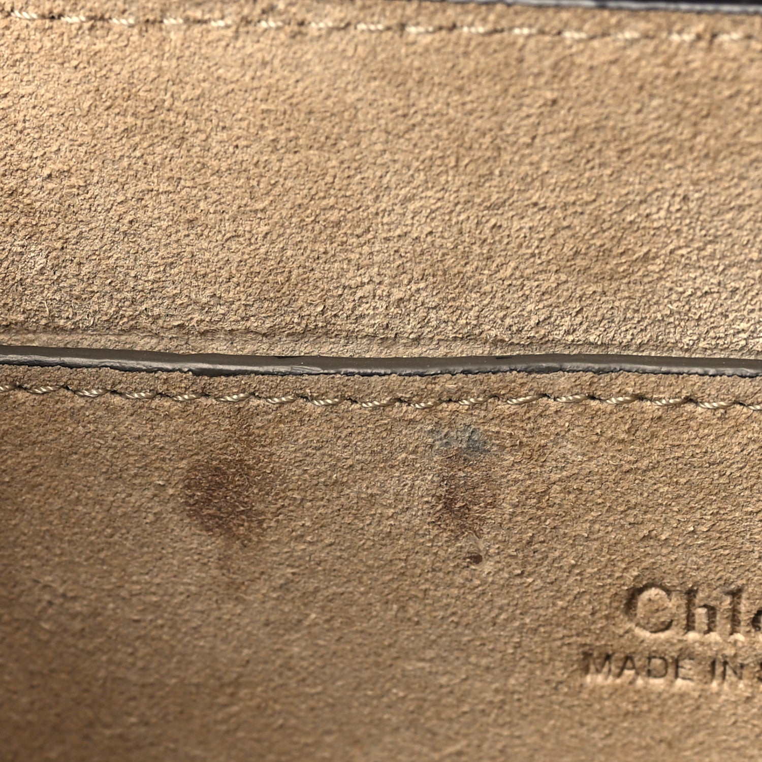 Chloe Suede Calfskin Small Faye Shoulder Bag Motty Grey 9 of 11