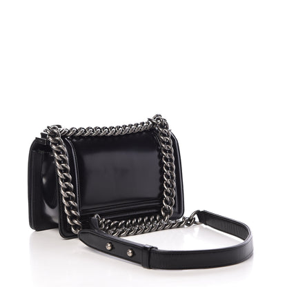 Chanel Glazed Calfskin Small Boy Flap Black 3 of 13