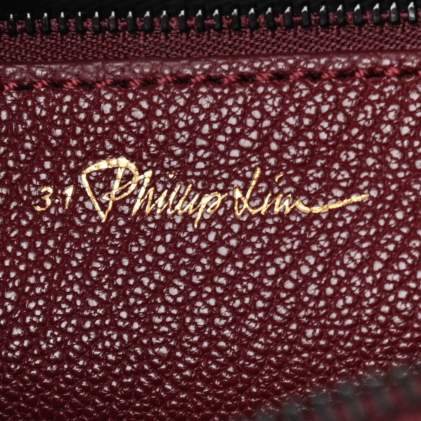 Grained Calfskin Small Ryder Satchel Burgundy