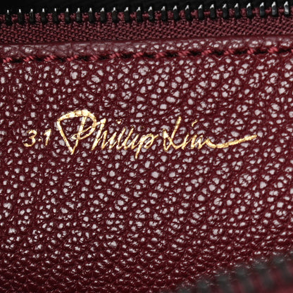 3.1 Phillip Lim Grained Calfskin Small Ryder Satchel Burgundy 6 of 10