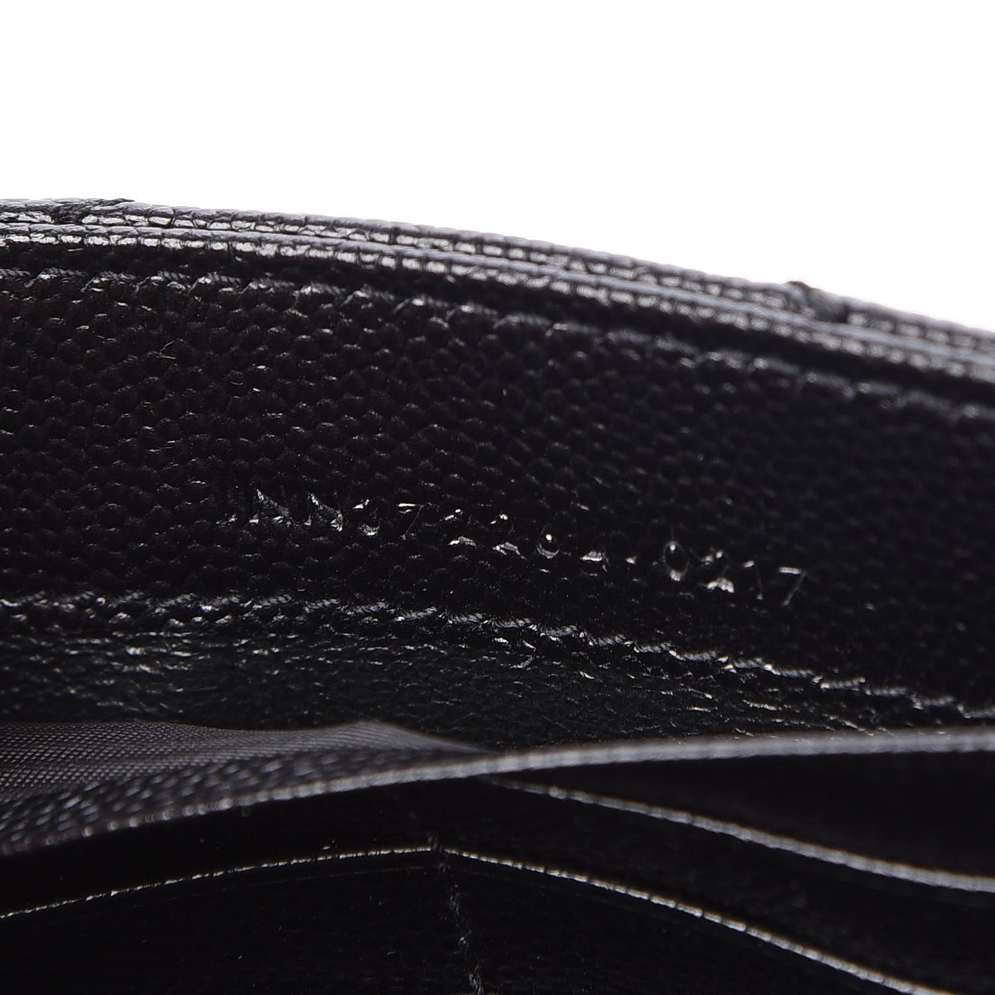 Grain De Poudre Matelasse Chevron Monogram Flap Wallet Black