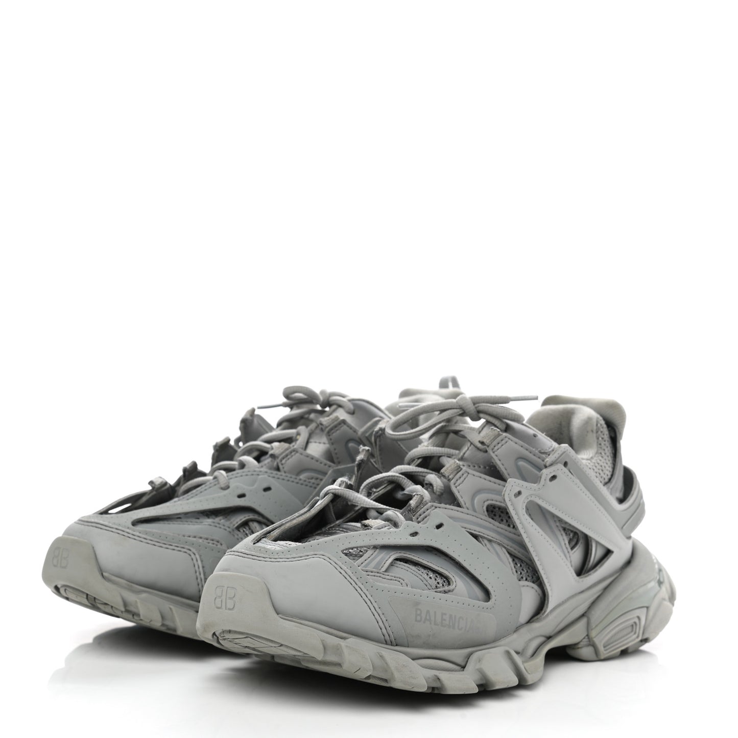 Mesh Rubber Womens Track Sneakers 41 Balenciaga Grey
