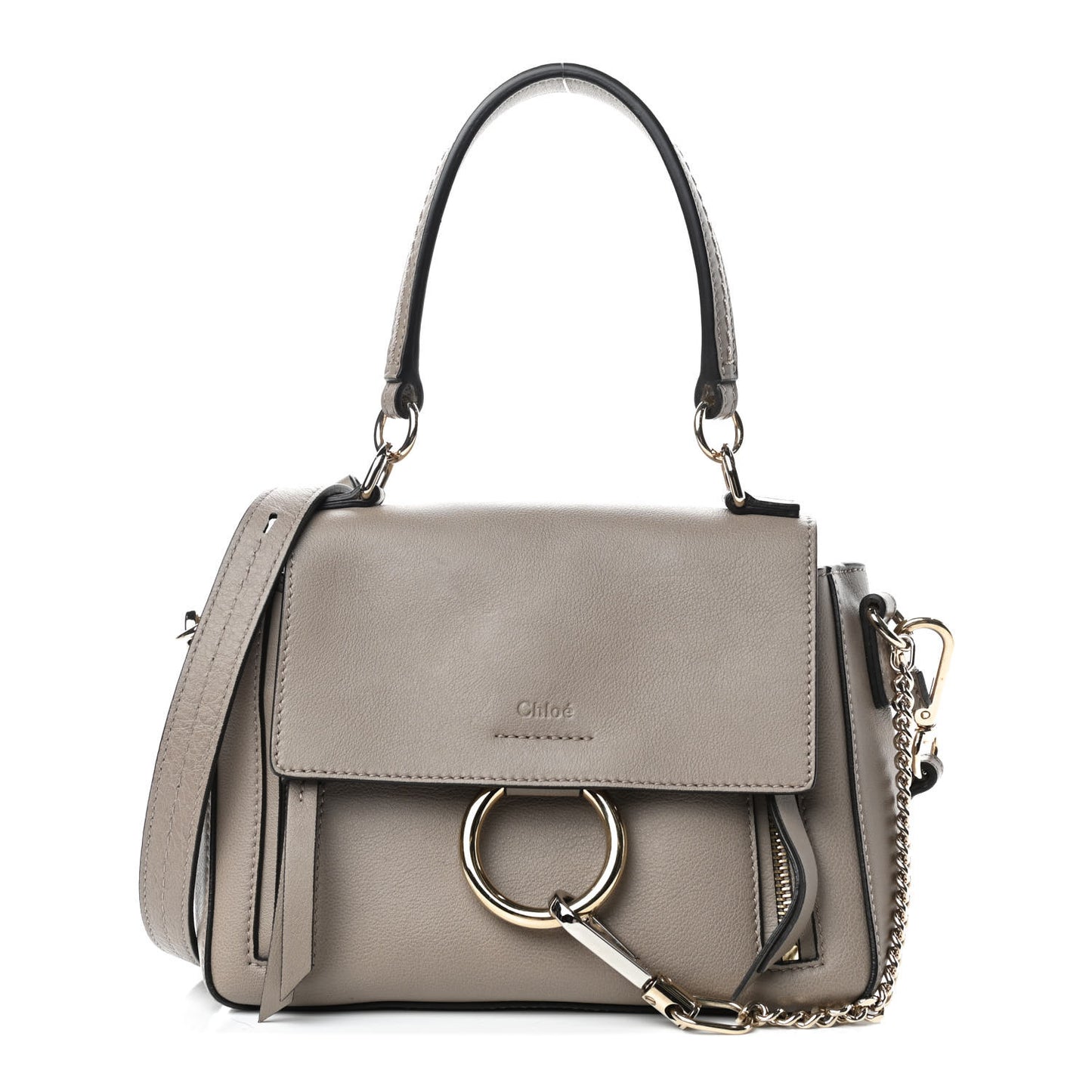 Calfskin Mini Faye Day Shoulder Bag Motty Grey