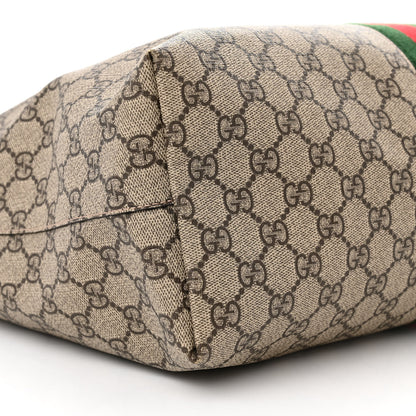 Gucci GG Supreme Monogram Medium Ophidia Shopping Tote Brown 9 of 17