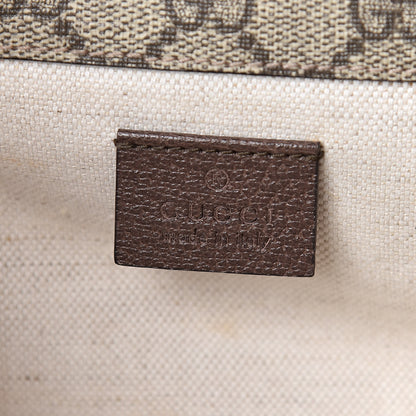 Gucci GG Supreme Monogram Web Small Neo Vintage Double Flap Messenger Bag Beige New Acero 8 of 11