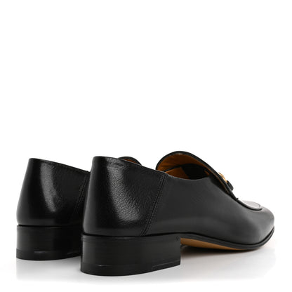 Gucci Goatskin Womens Horsebit Mid-Heel Loafers 39 Black 5 of 9