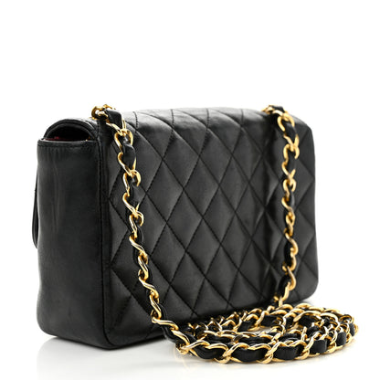 Chanel Lambskin Quilted Mini Rectangular Flap Black 3 of 15