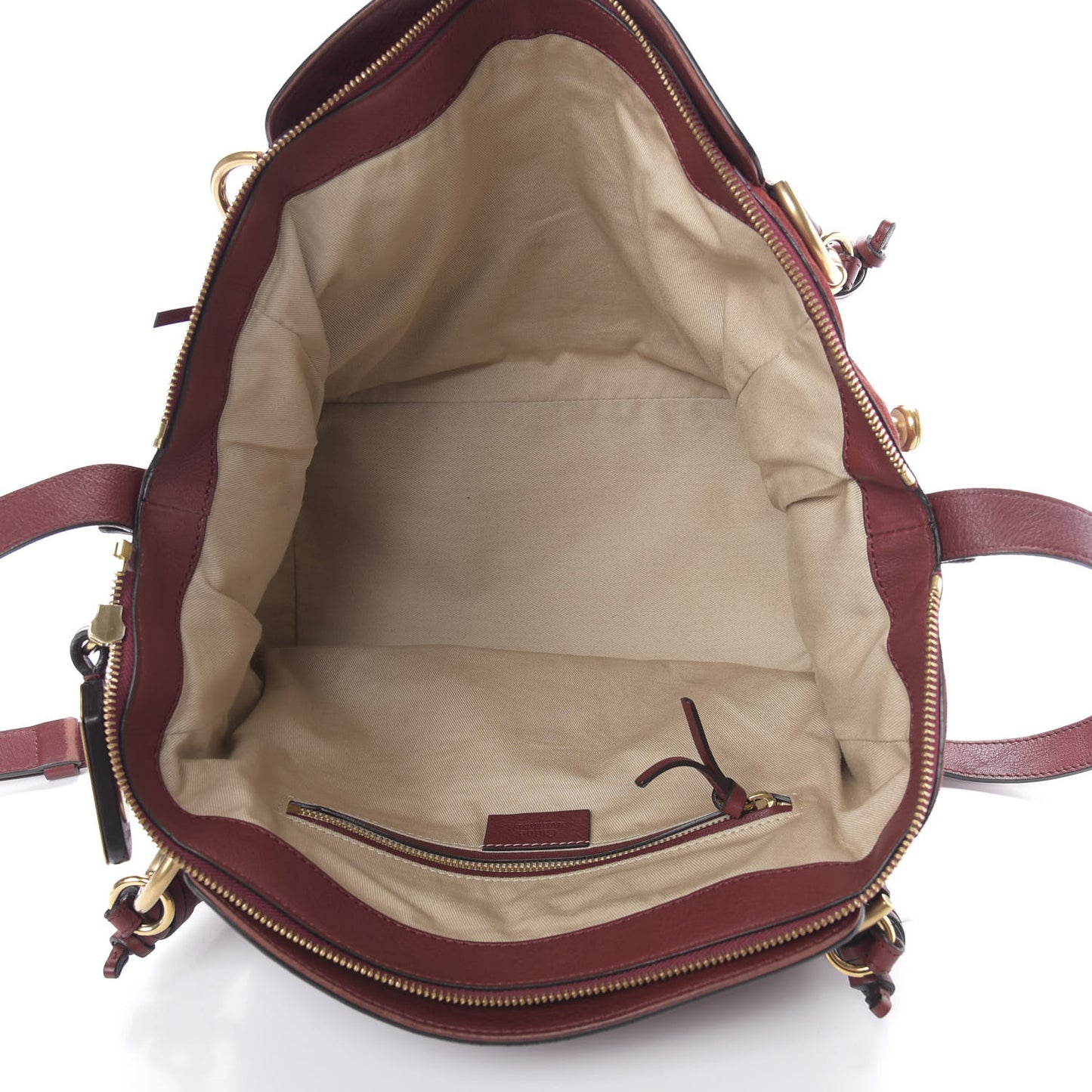 Grained Calfskin Suede Satchel Red