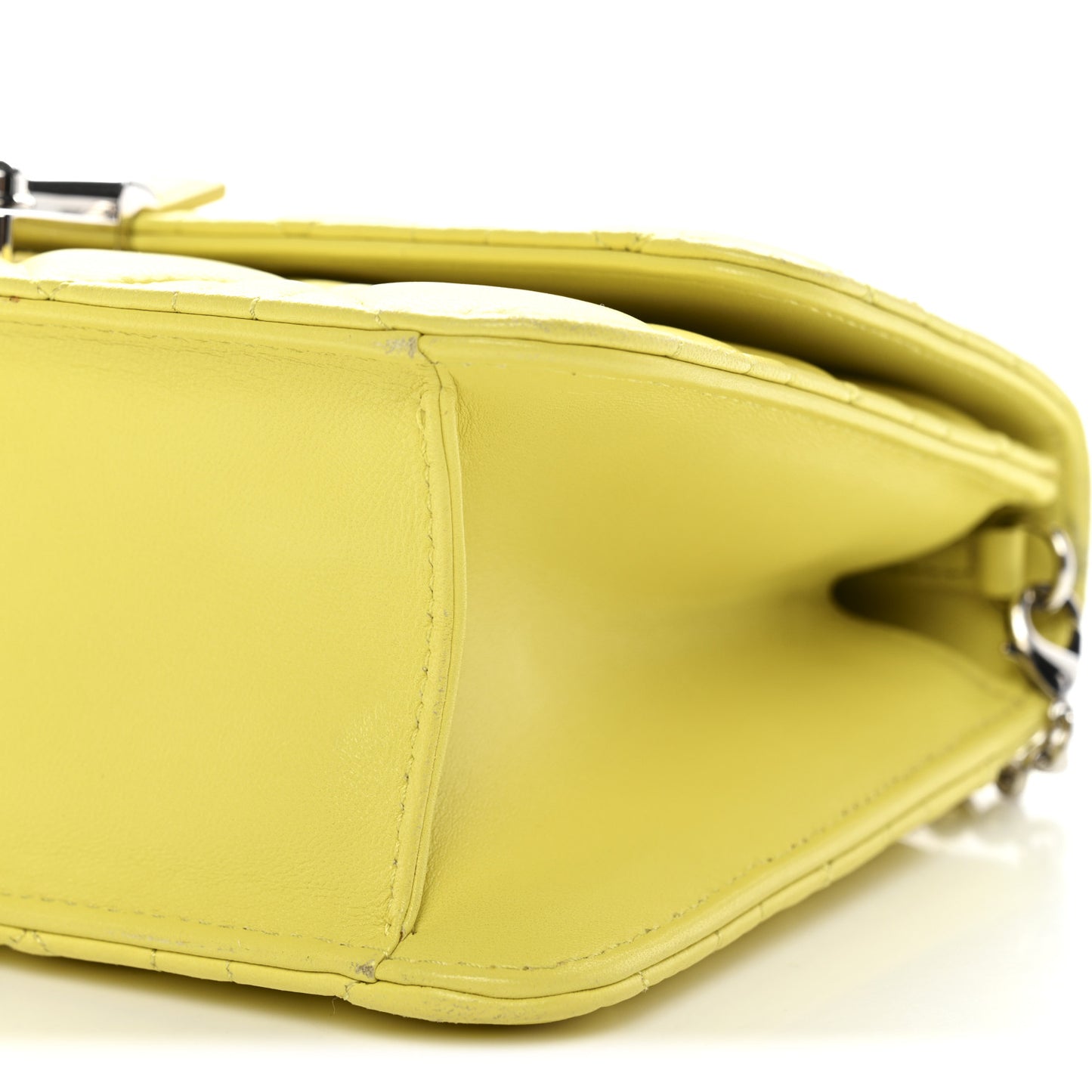 Lambskin Cannage Miss Dior Promenade Pouch Citron