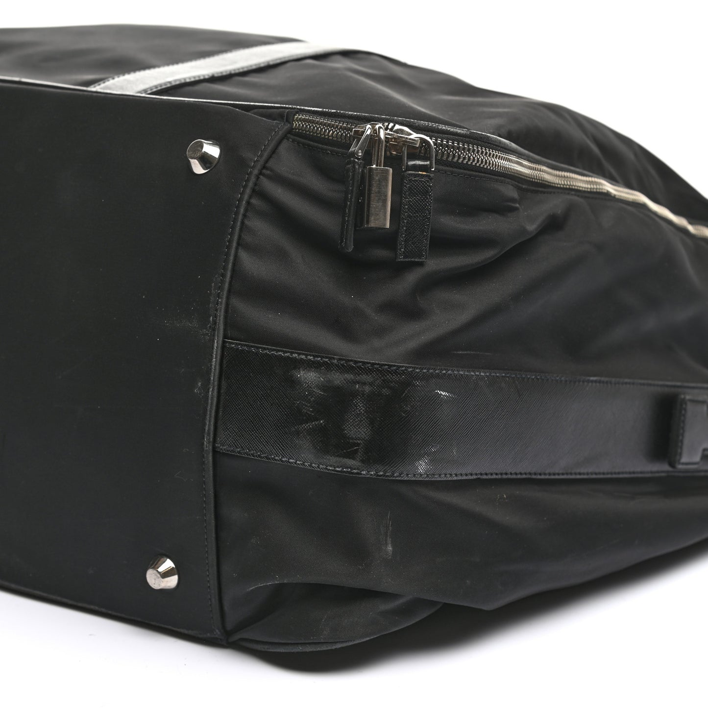 Tessuto Nylon Saffiano Suitcase Black