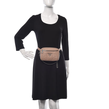 Prada Soft Calfskin Impunture Diagramme Belt Bag Cipria 3 of 11