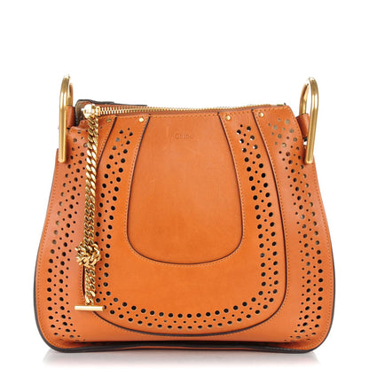 Chloe Calfskin Perforated Small Hayley Hobo Caramel 1 of 7