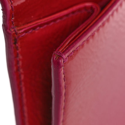 Saint Laurent Textured Patent Monogram Large Belle De Jour Clutch Fuchsia 10 of 11