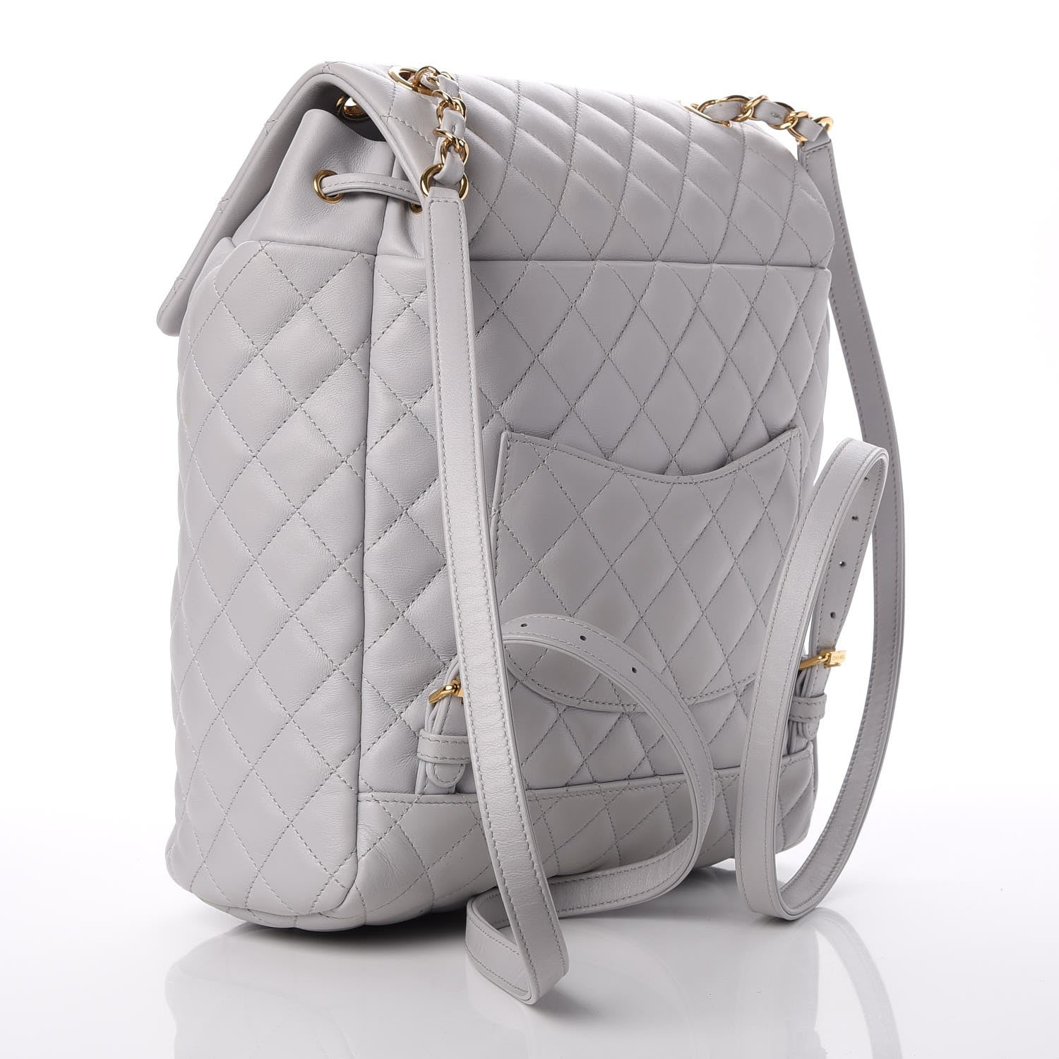 Chanel Calfskin Quilted Large Urban Spirit Backpack Grey 4 of 25