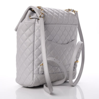 Chanel Calfskin Quilted Large Urban Spirit Backpack Grey 4 of 25