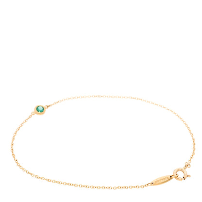 Tiffany 18K Yellow Gold Emerald Elsa Peretti Color By The Yard Bracelet 2 of 5