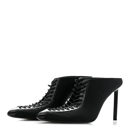 Givenchy Knit Fabric Show Lace-Up Mules 37 Black 4 of 10