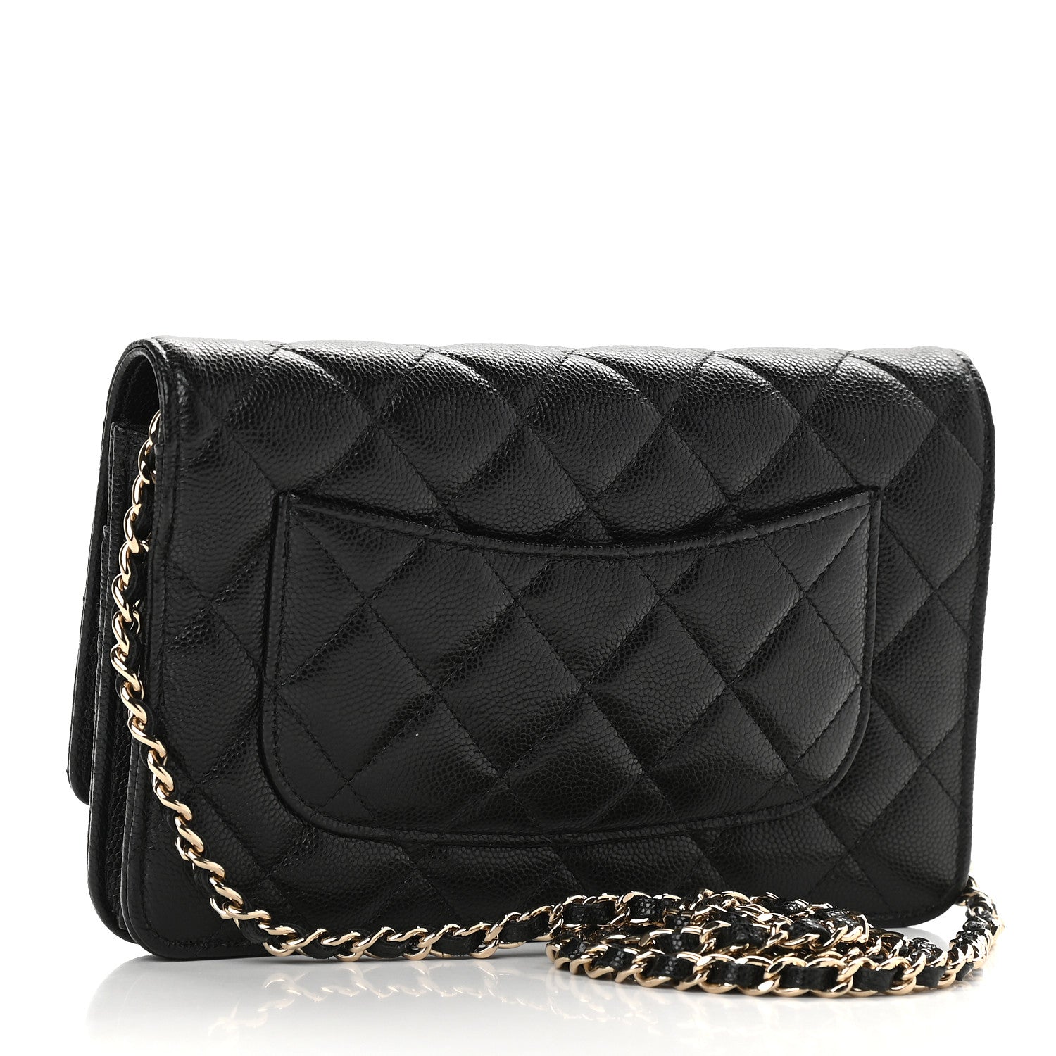 Chanel Caviar Quilted Coco Candy Wallet On Chain WOC Black 3 of 10