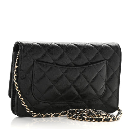 Chanel Caviar Quilted Coco Candy Wallet On Chain WOC Black 3 of 10