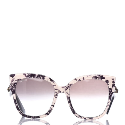 Gucci Acetate Herbarium Print Square Frame Sunglasses GG0059S White 2 of 7