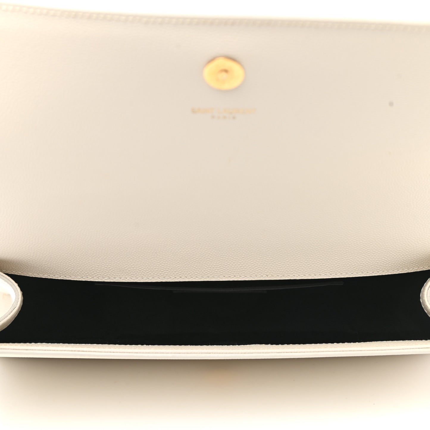 Grain De Poudre Classic Monogram Cassandre Clutch Dove White