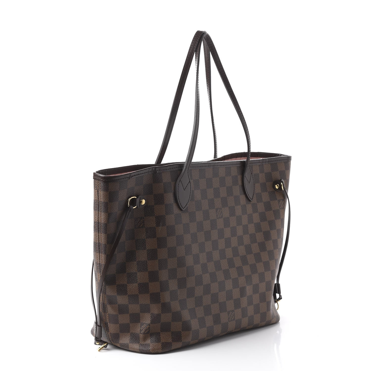 Louis Vuitton Damier Ebene Neo Neverfull MM Rose Ballerine 2 of 11