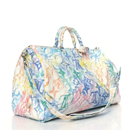 Louis Vuitton Monogram Pastel Colors Keepall Bandouliere 50 Multicolor 2 of 9