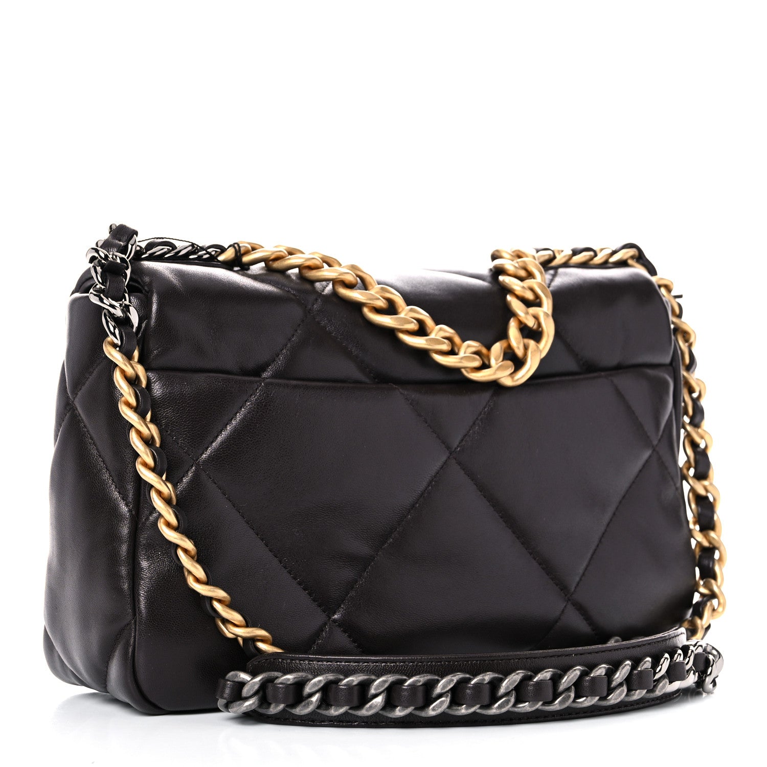 Chanel Lambskin Quilted Medium Chanel 19 Flap Dark Brown 3 of 10