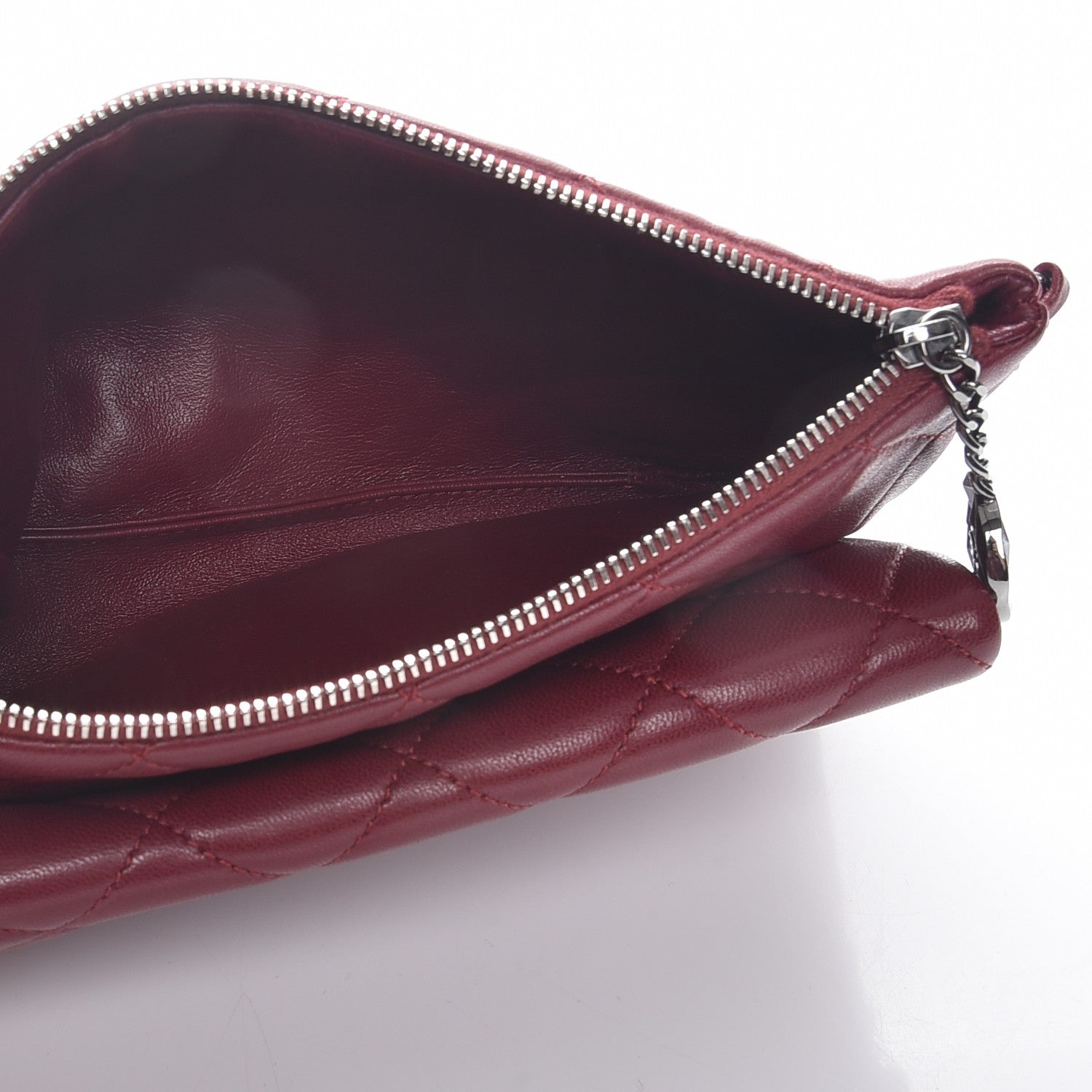 Chanel Lambskin Mineral Nights Flap Wristlet Dark Red 5 of 8
