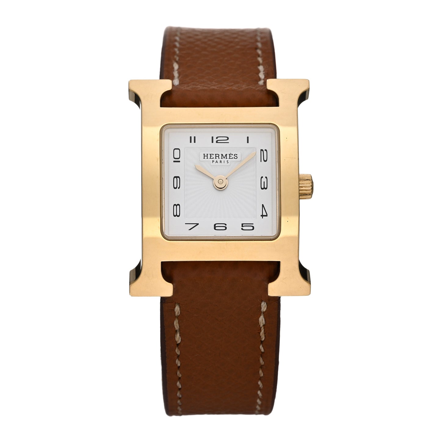 Stainless Steel Epsom 21mm Heure H Hour Quartz Watch Gold