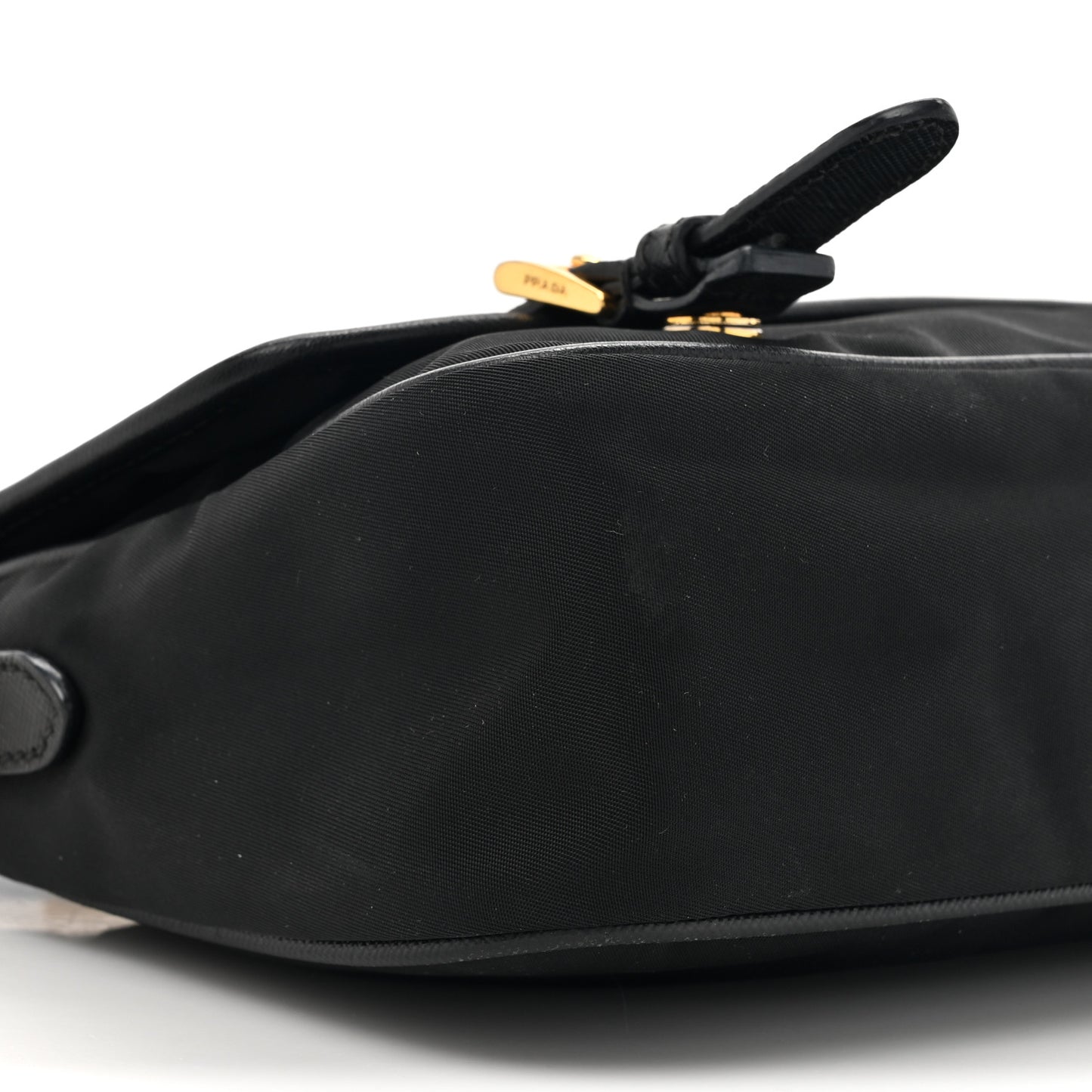 Tessuto Nylon Saffiano Small Messenger Bag Black