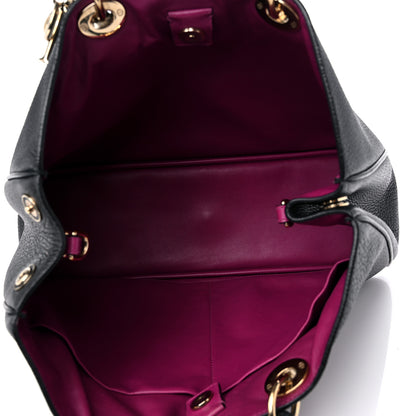Christian Dior Bullcalf Large Diorissimo Tote Black Rose Indien 6 of 16
