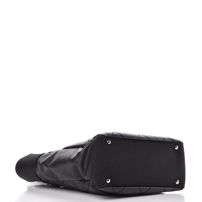 Chanel Coated Canvas Quilted Small Paris Biarritz Tote Black 4 of 10