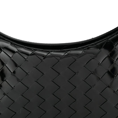Bottega Veneta Patent Intrecciato Shoulder Bag Black 7 of 12
