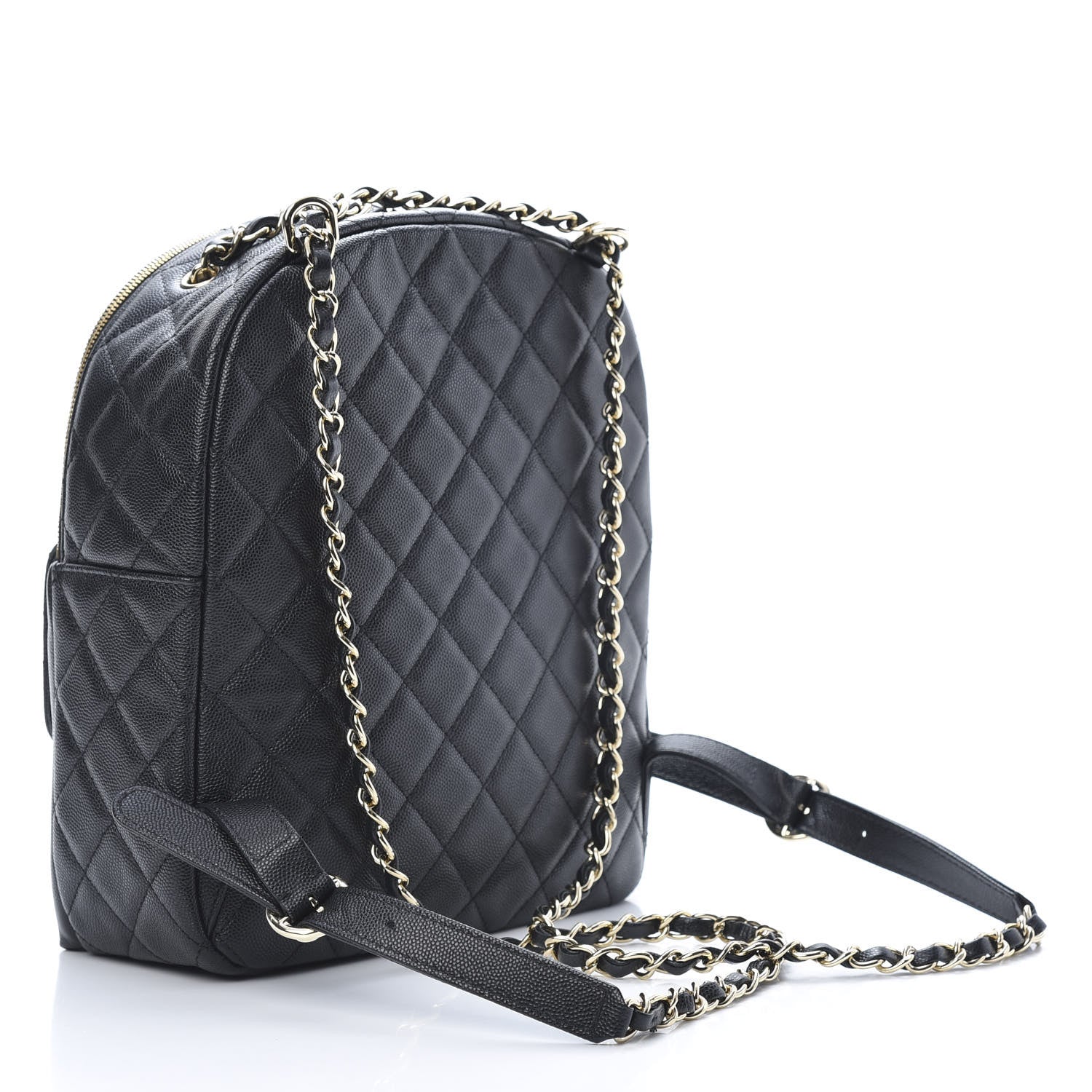 Chanel Caviar Quilted Medium Zip Around Backpack Black 2 of 10