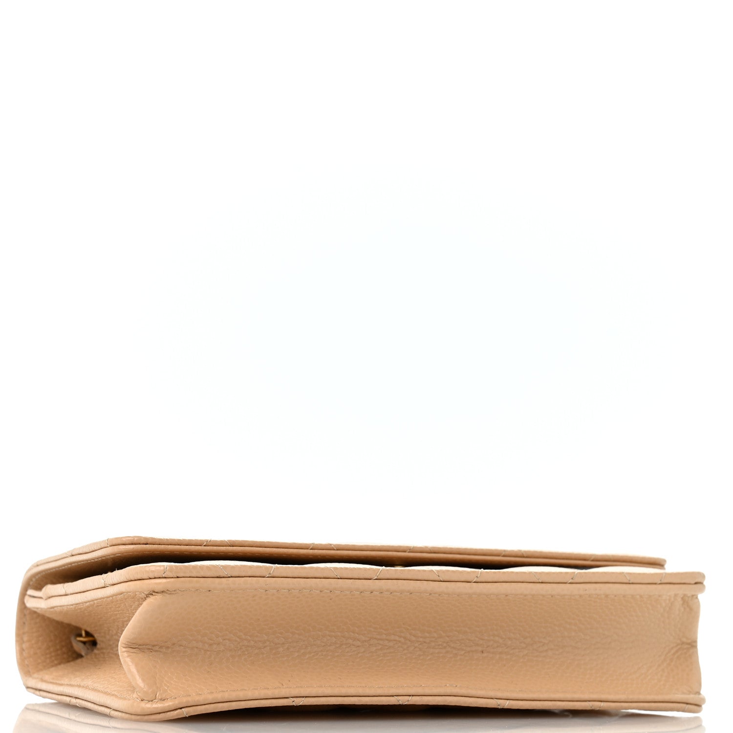 Chanel Caviar Quilted Wallet on Chain WOC Beige 4 of 11