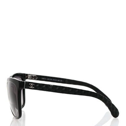 Chanel Acetate Quilted Polarized Butterfly CC Sunglasses 5288-Q Black 3 of 8