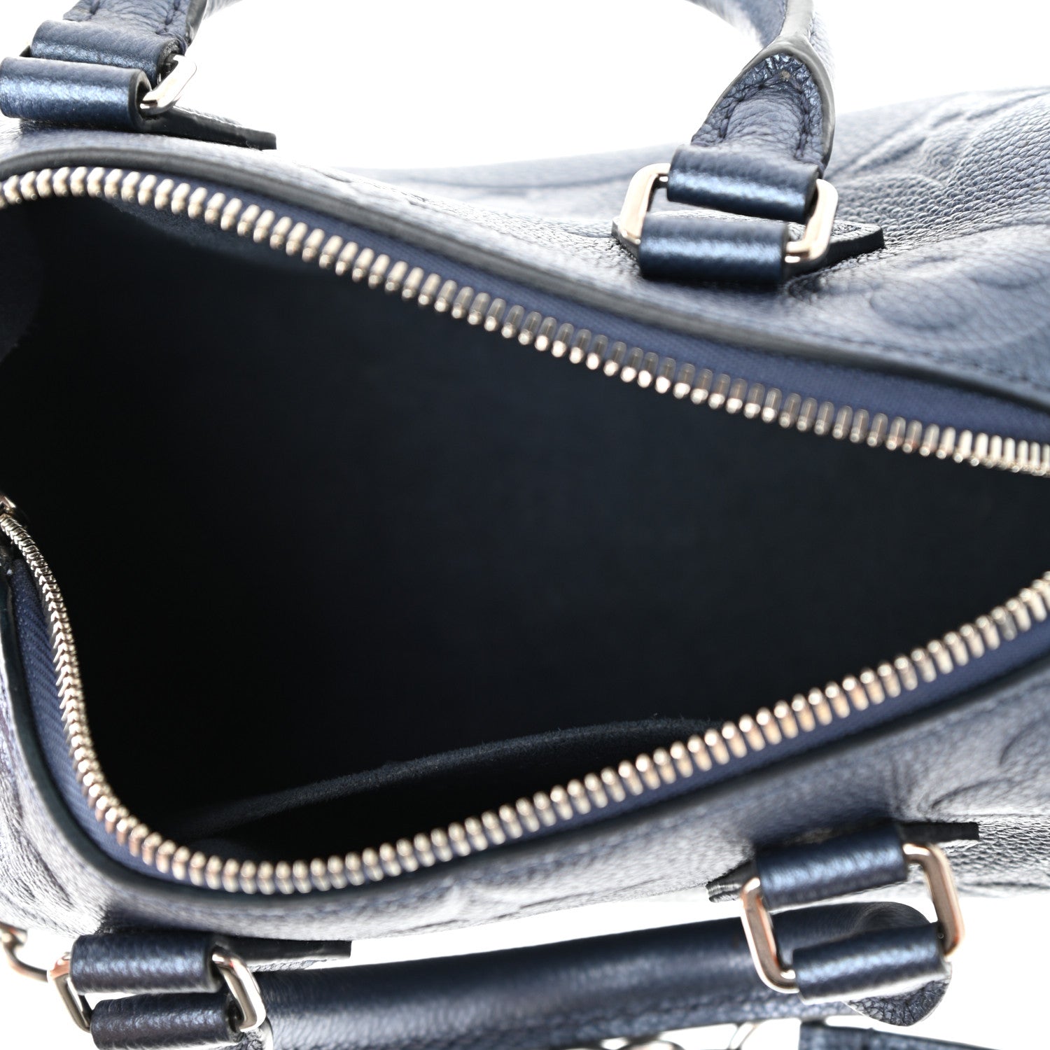 Louis Vuitton Metallic Empreinte Monogram Giant Speedy Bandouliere 20 Navy Nacre 5 of 9