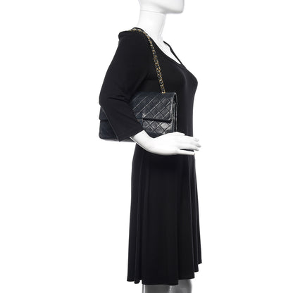 Chanel Lambskin Quilted Medium Double Flap Black 2 of 12