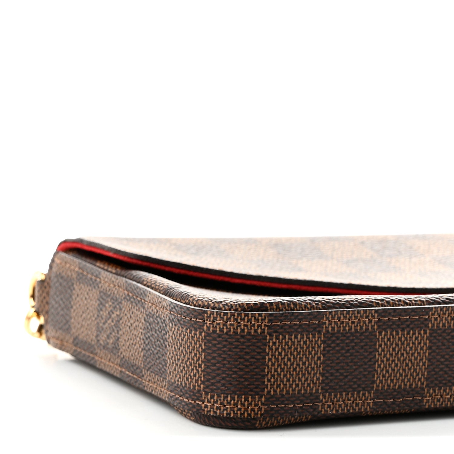 Louis Vuitton Damier Ebene Pochette Felicie Chain Wallet 9 of 11