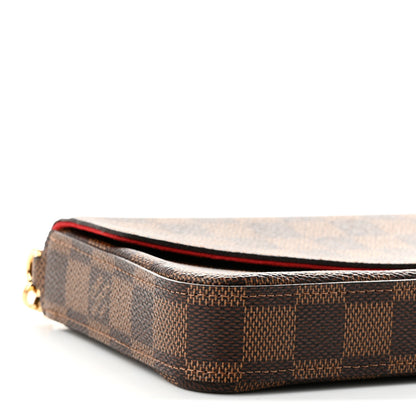 Louis Vuitton Damier Ebene Pochette Felicie Chain Wallet 9 of 11