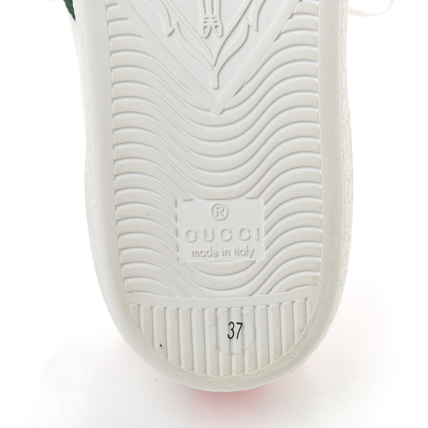 Gucci Calfskin Ayers Web Pineapple Ladybug Embroidered Womens Ace Sneakers 37 White 6 of 8