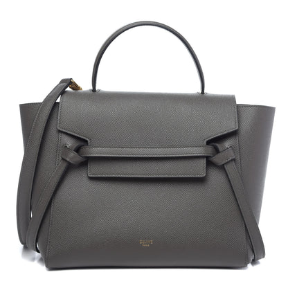 Celine Grained Calfskin Mini Belt Bag Grey 1 of 8