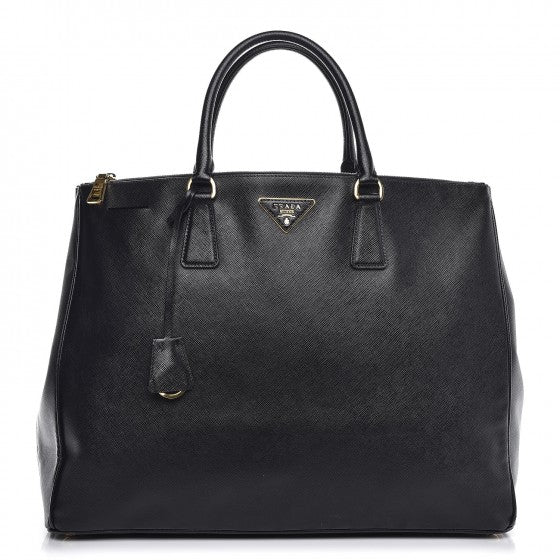 Prada Saffiano Lux Extra Large Galleria Double Zip Tote Black 1 of 14