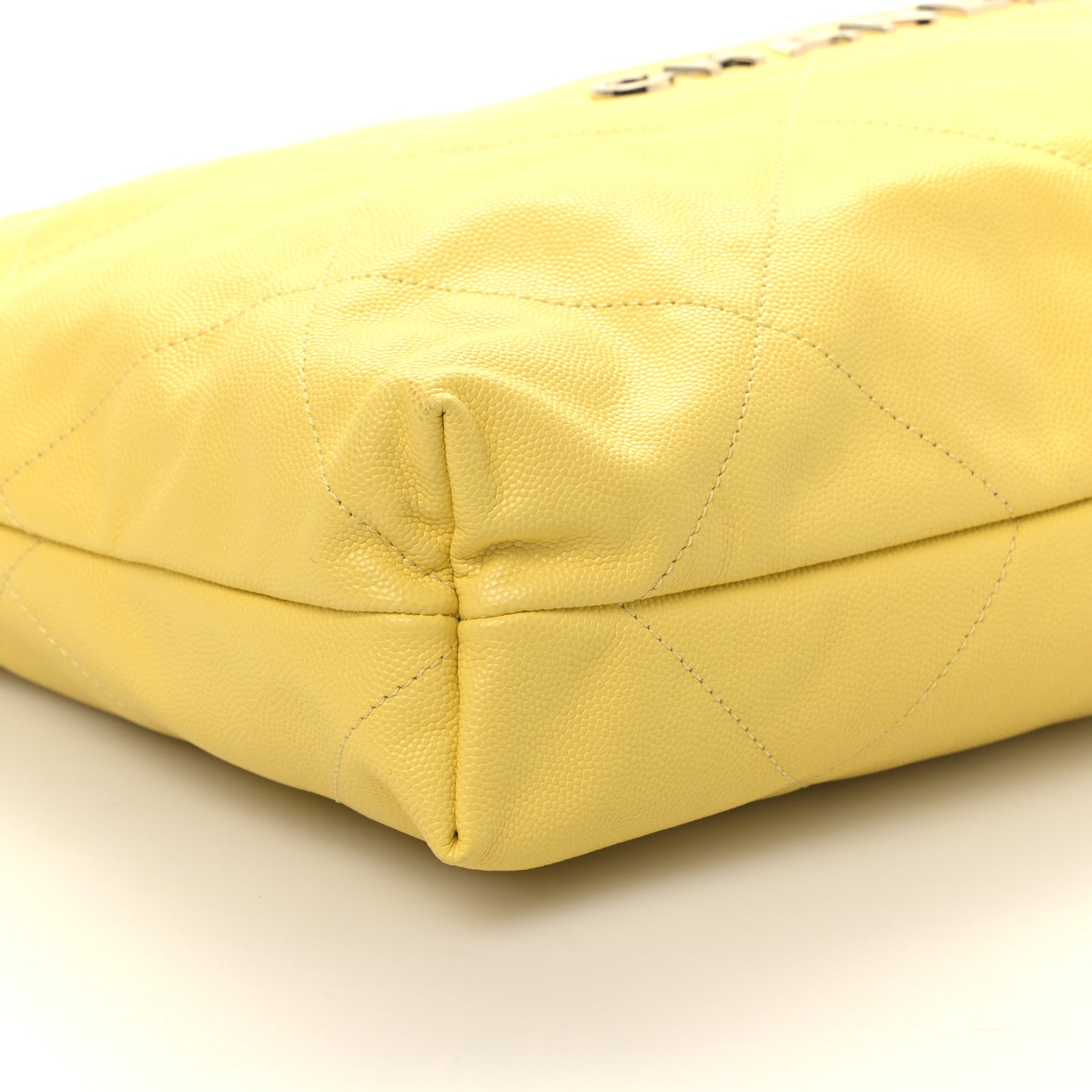 Shiny Caviar Quilted Small Chanel 22 Yellow