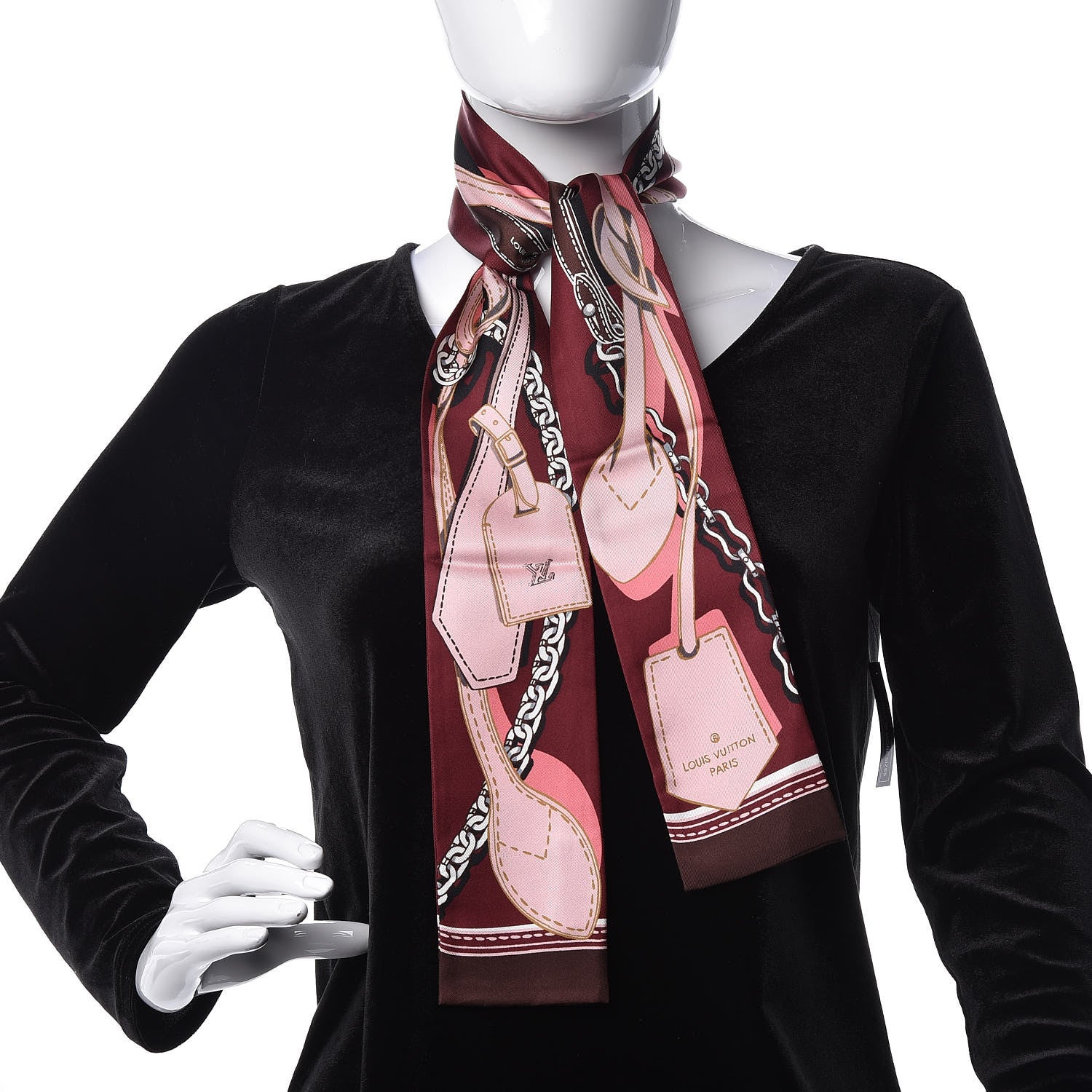 Louis Vuitton Silk Handle Me Bandeau Bordeaux 2 of 5