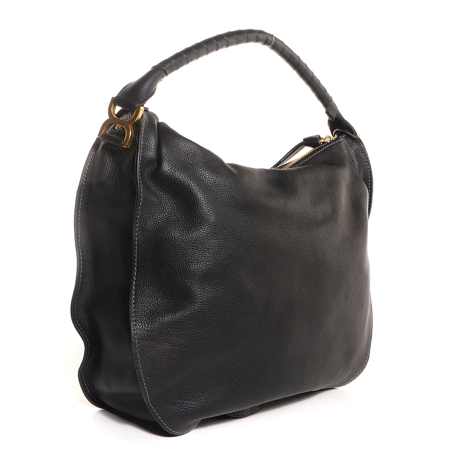 Calfskin Large Marcie Hobo Black