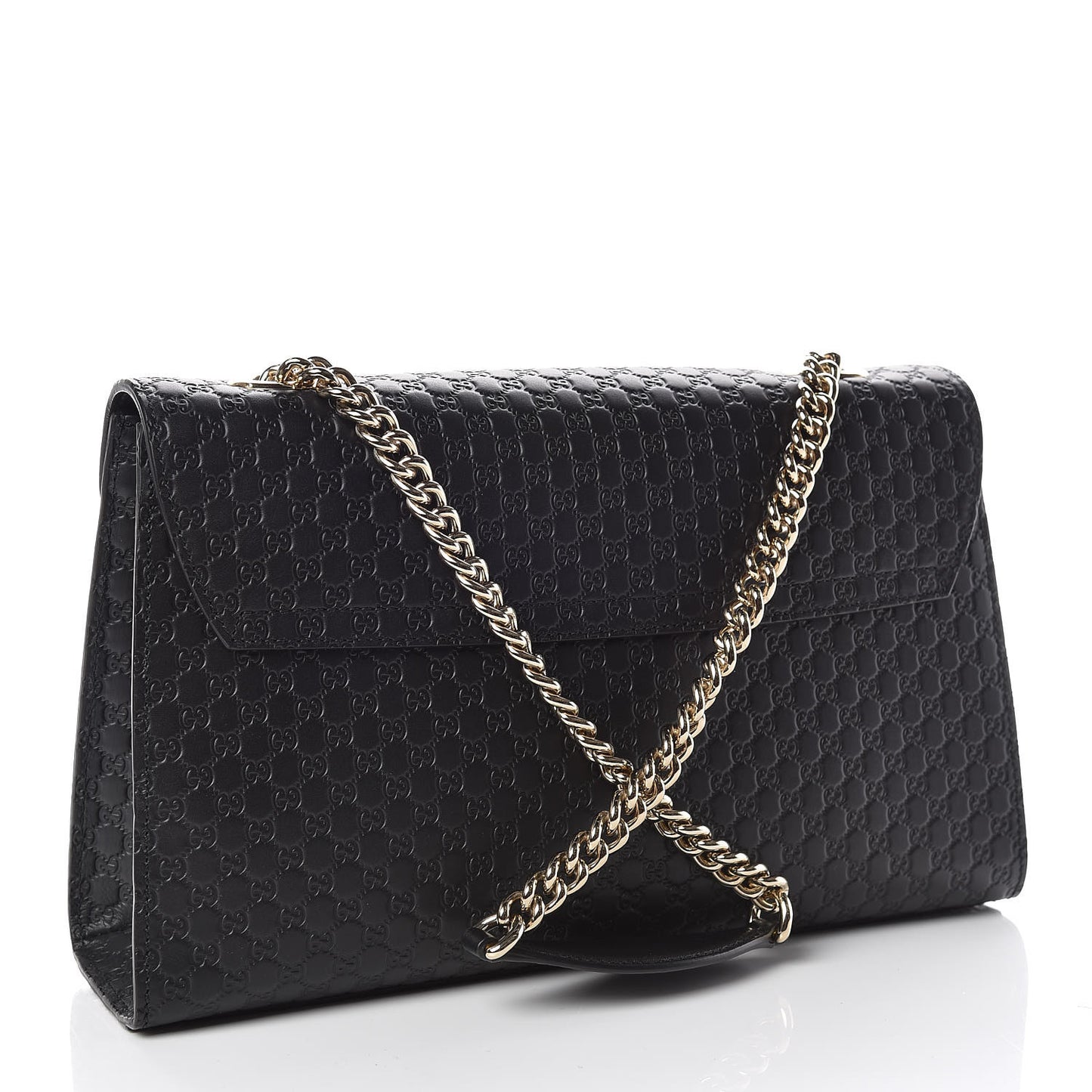 Microguccissima Medium Emily Chain Shoulder Bag Black