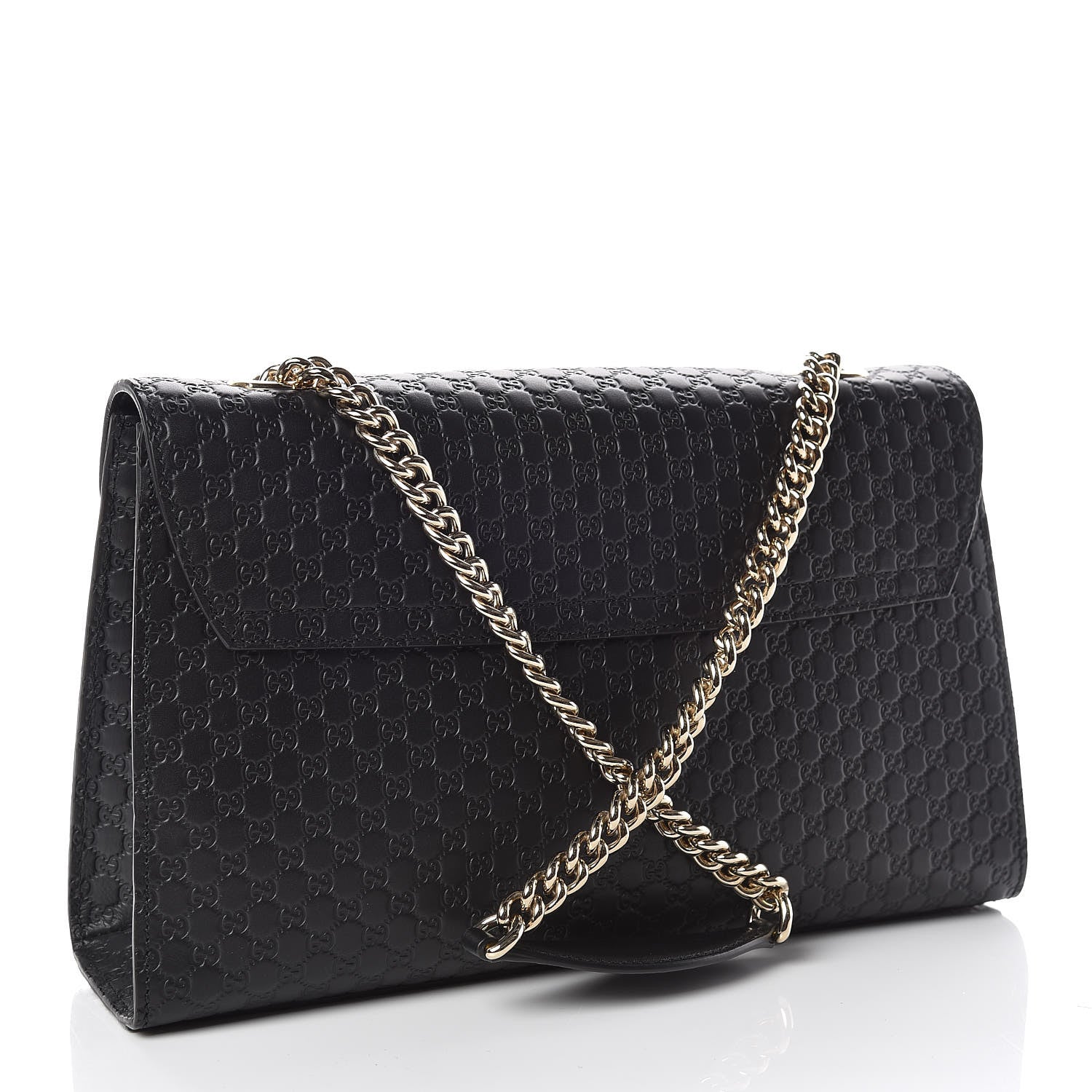 Gucci Microguccissima Medium Emily Chain Shoulder Bag Black 3 of 12