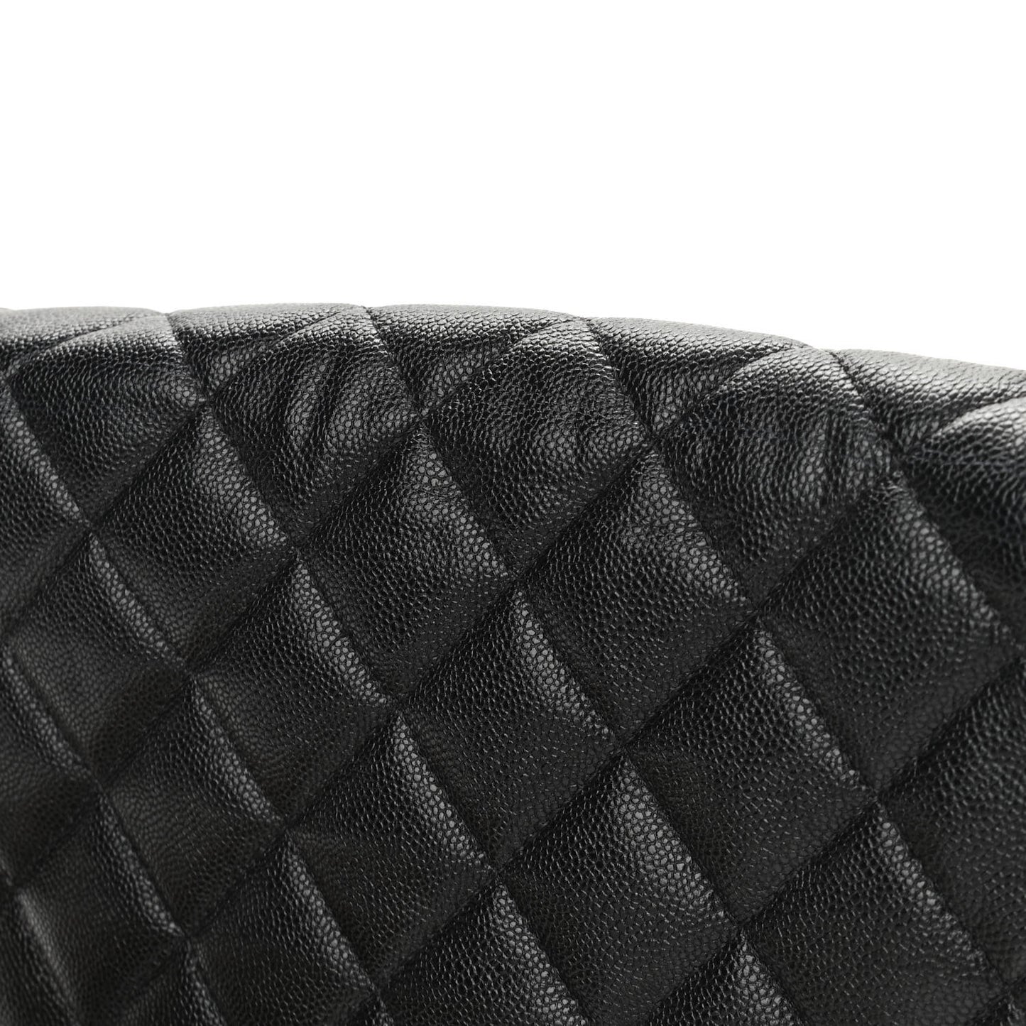 Shiny Caviar Quilted Large Chain Melody Flap Black